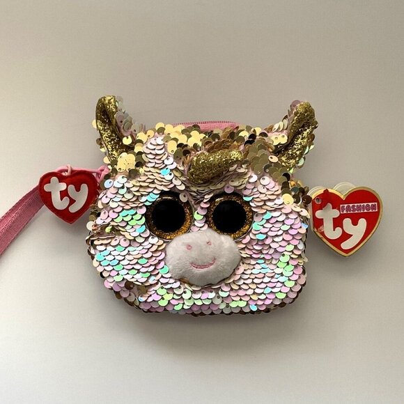 TY FASHION FLIPPY SEQUIN WRISTLET FANTASIA THE UNICORN - Picture 1 of 11
